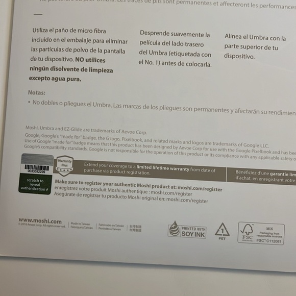 Moshi Umbra Privacy Screen Protector for Google PixelBook - Picture 4 of 4